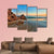 Sunset At California Beach Canvas Wall Art-1 Piece-Gallery Wrap-48" x 32"-Tiaracle