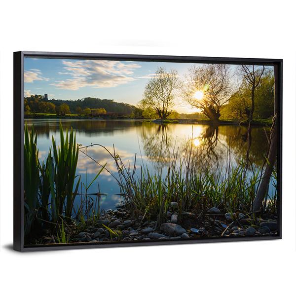 Sunset At Kemnade Canvas Wall Art-3 Horizontal-Gallery Wrap-25" x 16"-Tiaracle