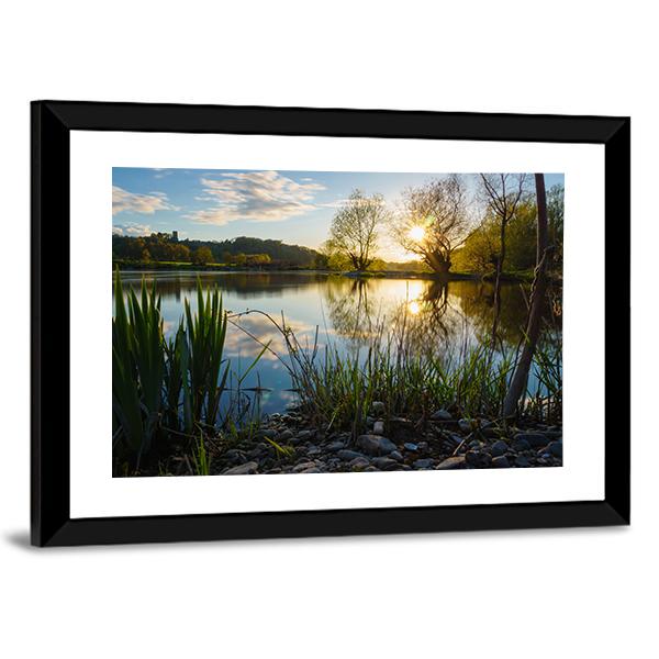 Sunset At Kemnade Canvas Wall Art-3 Horizontal-Gallery Wrap-25" x 16"-Tiaracle