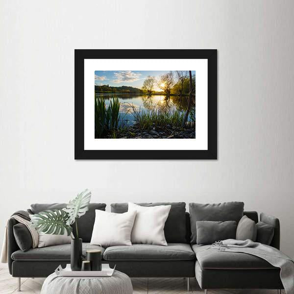 Sunset At Kemnade Canvas Wall Art-3 Horizontal-Gallery Wrap-25" x 16"-Tiaracle