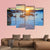 Sunset At lake Tahoe Canvas Wall Art-4 Pop-Gallery Wrap-50" x 32"-Tiaracle