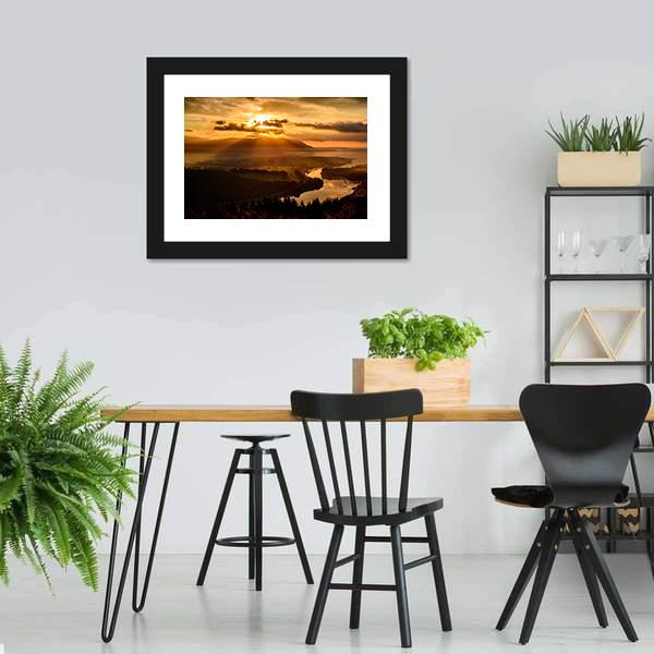 Sunset At Mourne Mountains Canvas Wall Art-3 Horizontal-Gallery Wrap-25" x 16"-Tiaracle