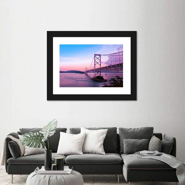 Sunset At Naruto Bridge Canvas Wall Art-3 Horizontal-Gallery Wrap-25" x 16"-Tiaracle