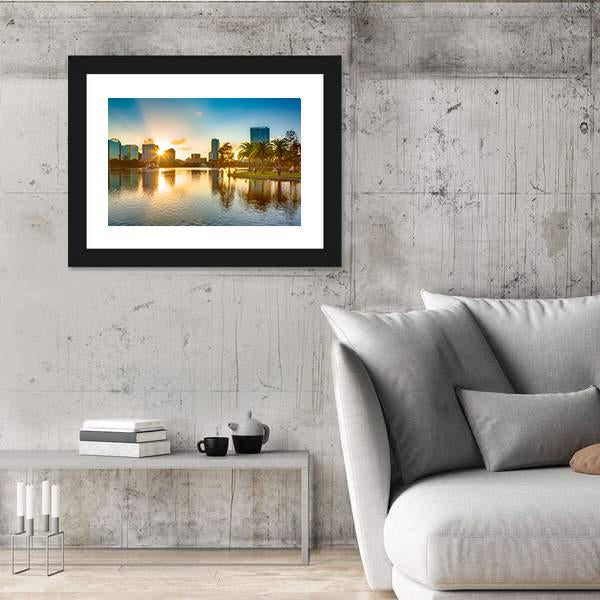 Sunset At Orlando Panoramic Canvas Wall Art-1 Piece-36" x 12"-Tiaracle