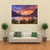 Sunset At St Mary Lake Canvas Wall Art-1 Piece-Gallery Wrap-48" x 32"-Tiaracle