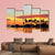 Sunset At The Seaside Canvas Wall Art-5 Pop-Gallery Wrap-47" x 32"-Tiaracle