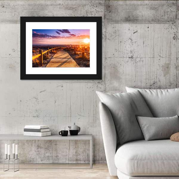 Sunset Beach Near Almeria In Spain Canvas Wall Art-3 Horizontal-Gallery Wrap-25" x 16"-Tiaracle