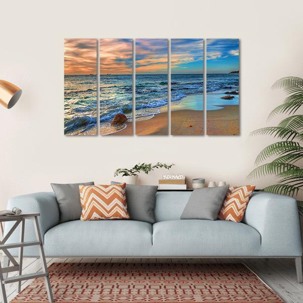 Sunset Beach Perth Western Australia Canvas Wall Art-5 Horizontal-Gallery Wrap-22" x 12"-Tiaracle