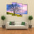 Sunset Behind Leafless Winter Tree Canvas Wall Art-1 Piece-Gallery Wrap-48" x 32"-Tiaracle