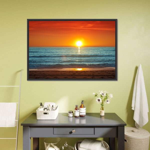 Sunset In Almeria Canvas Wall Art-5 Horizontal-Gallery Wrap-22" x 12"-Tiaracle