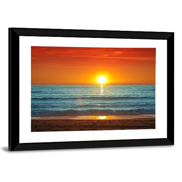 Sunset In Almeria Canvas Wall Art-5 Horizontal-Gallery Wrap-22" x 12"-Tiaracle