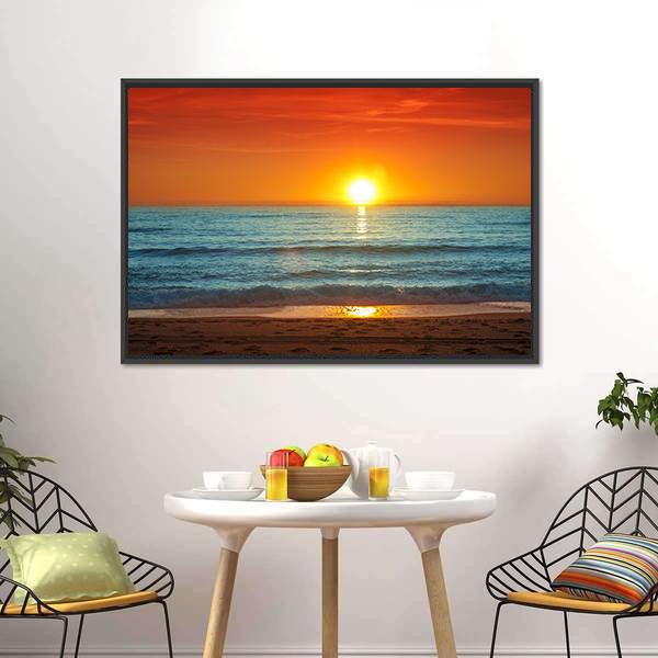 Sunset In Almeria Canvas Wall Art-3 Horizontal-Gallery Wrap-25" x 16"-Tiaracle
