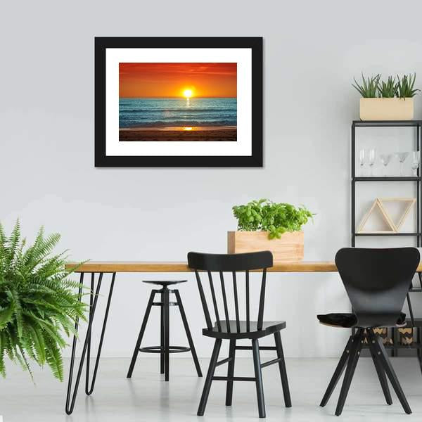 Sunset In Almeria Canvas Wall Art-3 Horizontal-Gallery Wrap-25" x 16"-Tiaracle