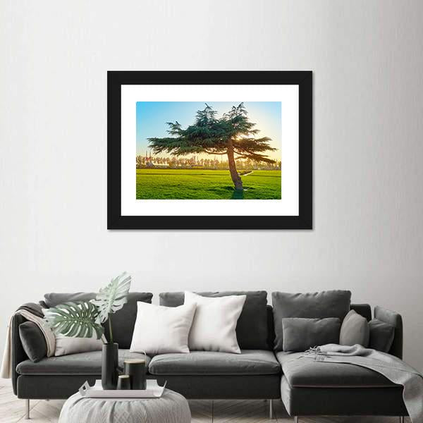 Sunset In Park At Azadi Square Canvas Wall Art-3 Horizontal-Gallery Wrap-25" x 16"-Tiaracle