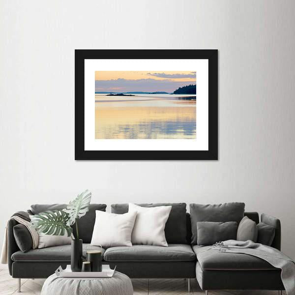 Sunset In The Swedish Archipelago Canvas Wall Art-3 Horizontal-Gallery Wrap-25" x 16"-Tiaracle