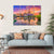 Sunset In Wat Thai Temple Canvas Wall Art-4 Horizontal-Gallery Wrap-34" x 24"-Tiaracle