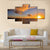 Sunset Near The Ocean Canvas Wall Art-3 Horizontal-Gallery Wrap-37" x 24"-Tiaracle