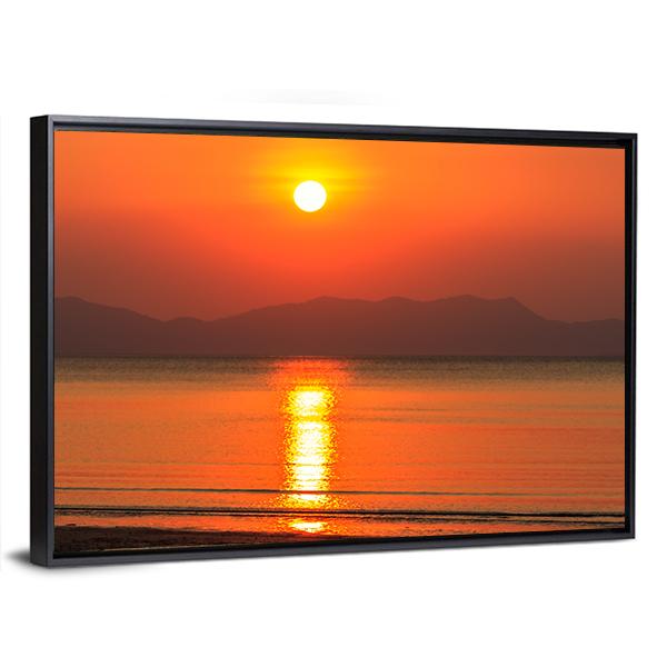 Sunset Of Pak Meng Beach Canvas Wall Art-3 Horizontal-Gallery Wrap-25" x 16"-Tiaracle