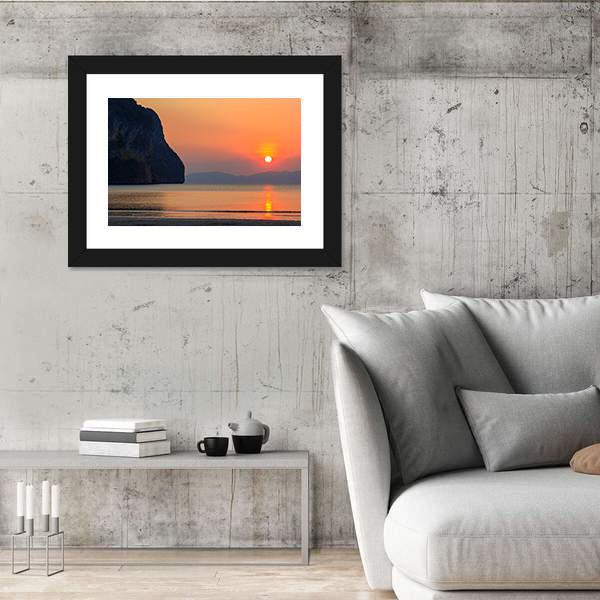Sunset Of Pak Meng Beach Canvas Wall Art-3 Horizontal-Gallery Wrap-25" x 16"-Tiaracle