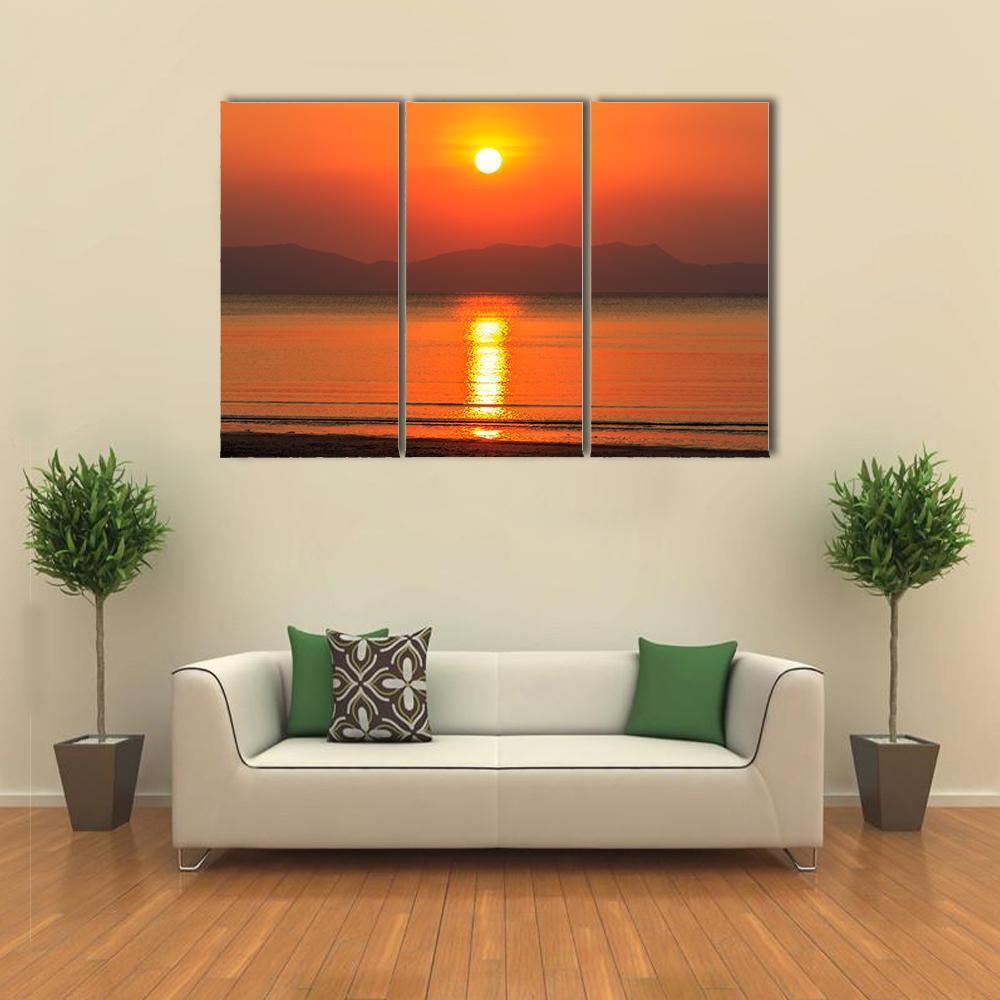 Sunset Of Pak Meng Beach Canvas Wall Art-3 Horizontal-Gallery Wrap-37" x 24"-Tiaracle