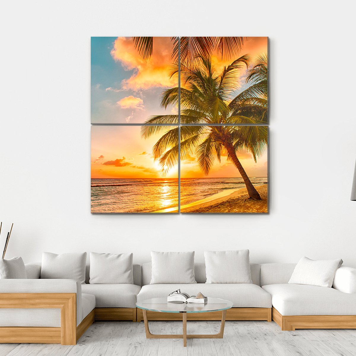 Caribbean Island Of Barbados Canvas Wall Art-4 Square-Gallery Wrap-17" x 17"-Tiaracle