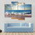 Sunset On Beach With Strong Ocean Waves Canvas Wall Art-3 Horizontal-Gallery Wrap-37" x 24"-Tiaracle