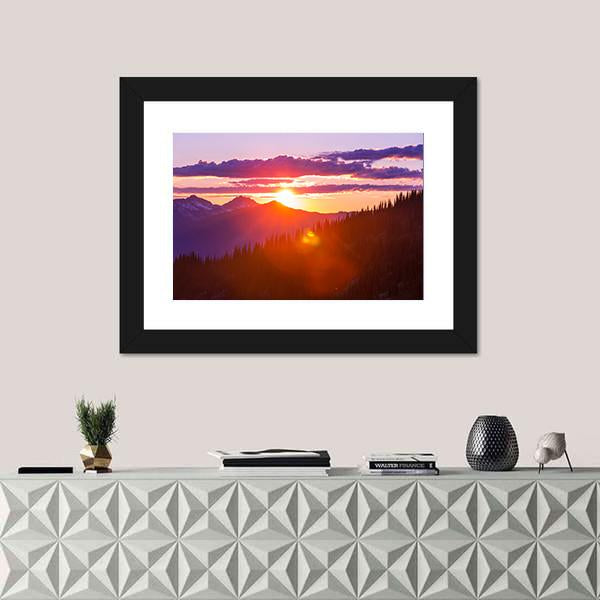 Sunset On Summit Haleakala Canvas Wall Art-1 Piece-Framed Print-20" x 16"-Tiaracle