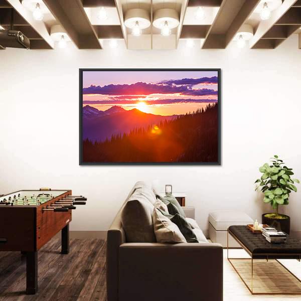 Sunset On Summit Haleakala Canvas Wall Art-3 Horizontal-Gallery Wrap-25" x 16"-Tiaracle