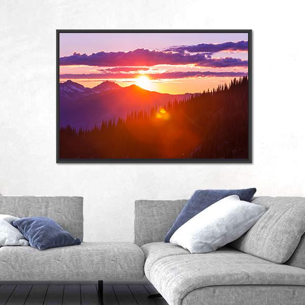 Sunset On Summit Haleakala Canvas Wall Art-3 Horizontal-Gallery Wrap-25" x 16"-Tiaracle