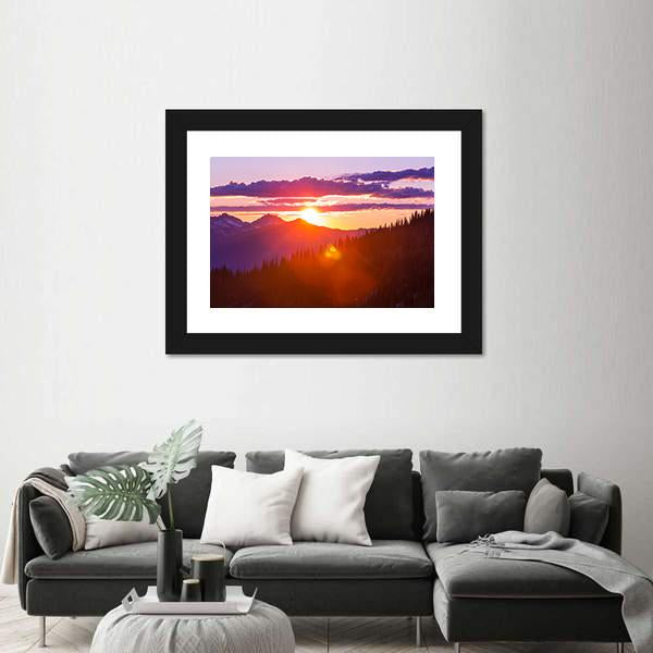 Sunset On Summit Haleakala Canvas Wall Art-3 Horizontal-Gallery Wrap-25" x 16"-Tiaracle