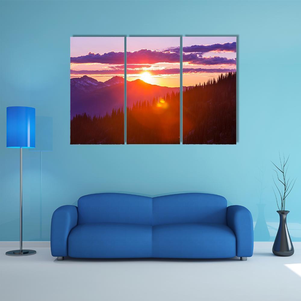 Sunset On Summit Haleakala Canvas Wall Art-3 Horizontal-Gallery Wrap-37" x 24"-Tiaracle