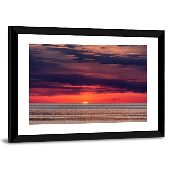 Sunset On The Adriatic Sea Near Porec Canvas Wall Art-3 Horizontal-Gallery Wrap-25" x 16"-Tiaracle