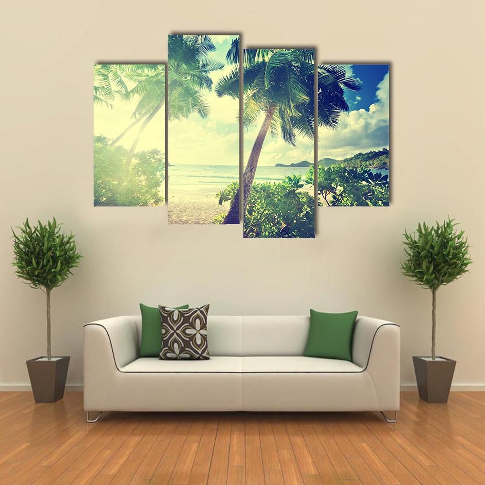 Sunset On The Beach Takamaka Canvas Wall Art-4 Pop-Gallery Wrap-34" x 20"-Tiaracle