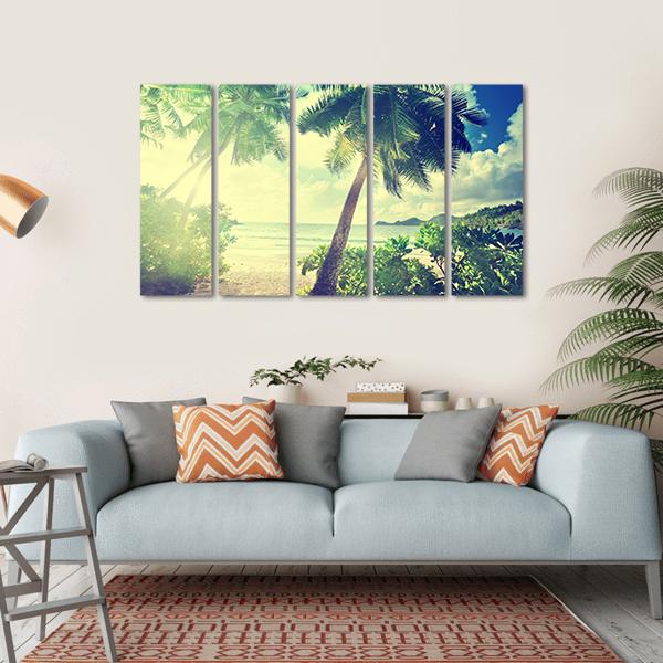 Sunset On The Beach Takamaka Canvas Wall Art-4 Square-Gallery Wrap-17" x 17"-Tiaracle