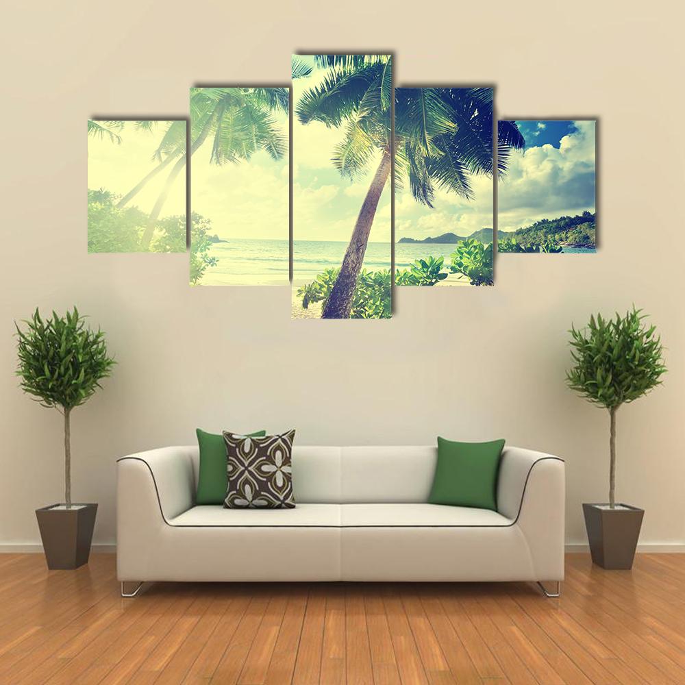 Sunset On The Beach Takamaka Canvas Wall Art-5 Star-Gallery Wrap-42" x 21"-Tiaracle