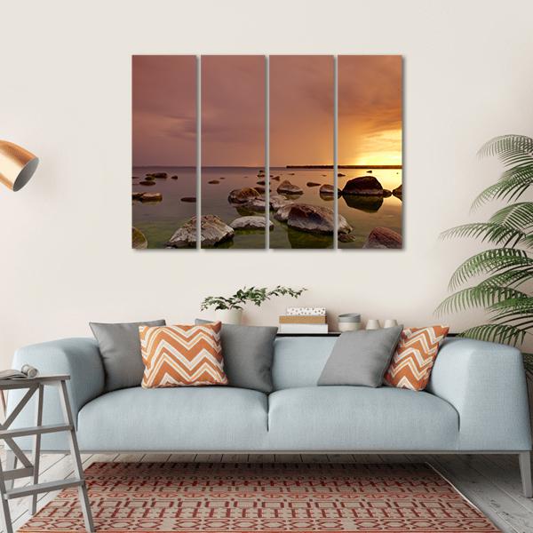 Baltic Sea In Tallinn Canvas Wall Art-4 Horizontal-Gallery Wrap-34" x 24"-Tiaracle