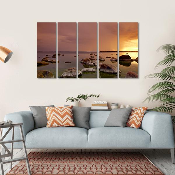 Baltic Sea In Tallinn Canvas Wall Art-5 Horizontal-Gallery Wrap-22" x 12"-Tiaracle