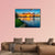Sunset Over A Lake In Winter Canvas Wall Art-1 Piece-Gallery Wrap-48" x 32"-Tiaracle