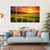 Sunset Over A Wheat Field Canvas Wall Art-5 Horizontal-Gallery Wrap-22" x 12"-Tiaracle