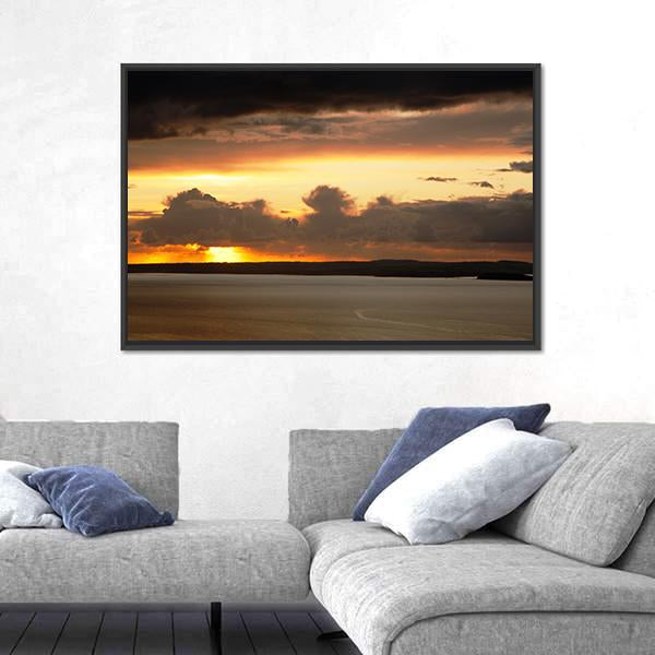 Sunset Over Anglesey Canvas Wall Art-3 Horizontal-Gallery Wrap-25" x 16"-Tiaracle