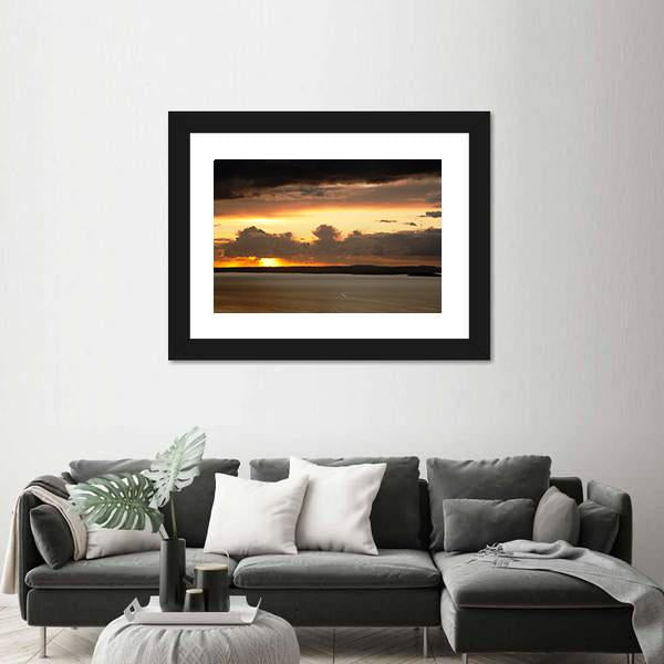 Sunset Over Anglesey Canvas Wall Art-3 Horizontal-Gallery Wrap-25" x 16"-Tiaracle