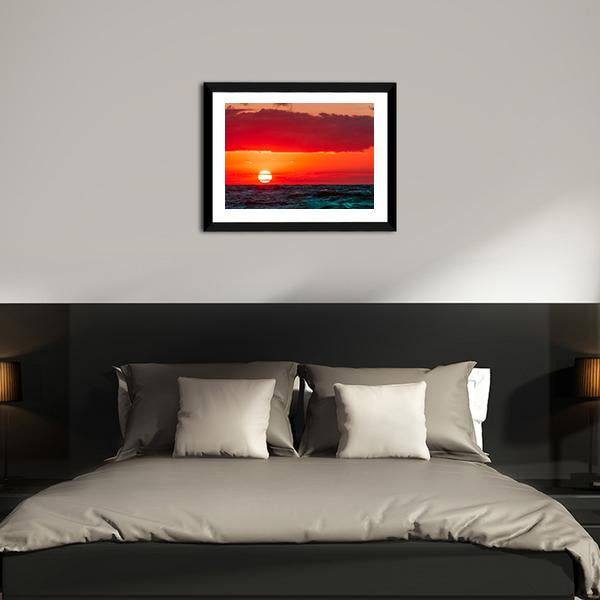 Sunset Over Baltic Sea Canvas Wall Art-3 Horizontal-Gallery Wrap-25" x 16"-Tiaracle