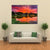 Sunset Over Lake With Reflection Of Tree Canvas Wall Art-4 Horizontal-Gallery Wrap-34" x 24"-Tiaracle