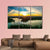 Sunset Over Lake Wwylie In South Carolina Canvas Wall Art-5 Pop-Gallery Wrap-47" x 32"-Tiaracle