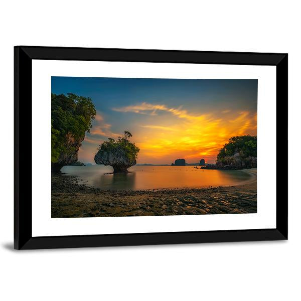 Laopilae Archipelago Ko Hong Island Sunset Canvas Wall Art-3 Horizontal-Gallery Wrap-25" x 16"-Tiaracle