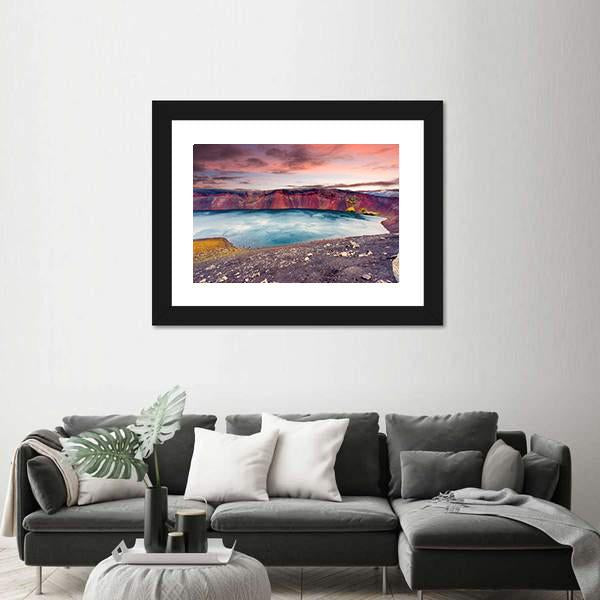 Sunset Over Ljotipollur Lake Canvas Wall Art-3 Horizontal-Gallery Wrap-25" x 16"-Tiaracle