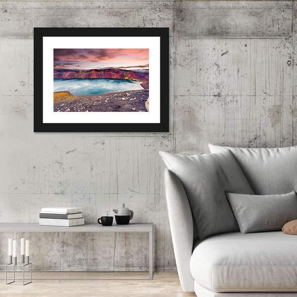 Sunset Over Ljotipollur Lake Canvas Wall Art-3 Horizontal-Gallery Wrap-25" x 16"-Tiaracle