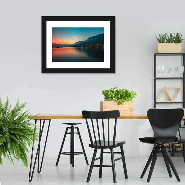 Sunset Over Makarska Riviera Canvas Wall Art-3 Horizontal-Gallery Wrap-25" x 16"-Tiaracle