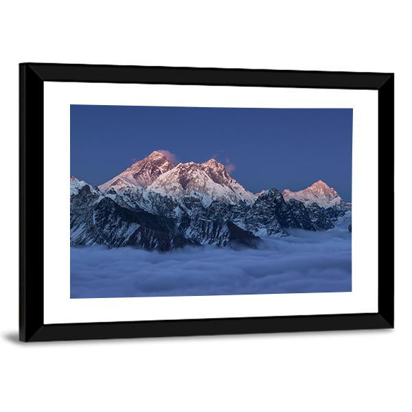 Sunset Over Mount Everest Canvas Wall Art-3 Horizontal-Gallery Wrap-25" x 16"-Tiaracle