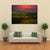 Sunset Over Mountains Canvas Wall Art-1 Piece-Gallery Wrap-48" x 32"-Tiaracle